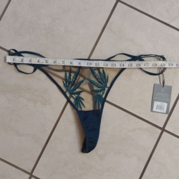 NWT Thistle and Spire Brooklyn Haze Thong Emerald Green Butterscotch size 3X - Picture 6 of 12